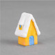 2 PCS Snow Scene House Christmas Snowman Decoration Resin Craft Gift Home Decoration(Yellow)