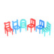 18 PCS / Set Balance Geometric Small Chair Toy Accessories Children Pretand Play House Dining Chair