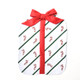 Christmas Decoration Bownot Gift Bag Chair Cover Christmas Day Restaurant Home Cartoon Chair Back Cover(White Printed Cane Bow)