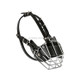 Steel Cage Style Dog Basket Wire Muzzle Protective Snout Cover with Leather Strap, Size: M(Black)