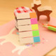 10 PCS Half Color Type Creative Fluorescence Classification Indexes Paste Sticks PET Bookmarks Sticky Note Stationeries
