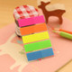 10 PCS Full Color Type Creative Fluorescence Classification Indexes Paste Sticks PET Bookmarks Sticky Note Stationeries