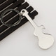 Creative Music Guitar Bottle Opener Multifunction keychain Pendant(Silver)