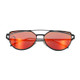 Unisex Fashion Color Film UV400 Reflective Sunglasses (Black + Red)