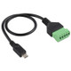 Micro USB Male to 5 Pin Pluggable Terminals Solder-free USB Connector Solderless Connection Adapter Cable, Length: 30cm
