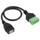 USB Female Plug to 5 Pin Pluggable Terminals Solder-free USB Connector Solderless Connection Adapter Cable, Length: 30cm