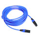 XRL Male to Female Microphone Mixer Audio Cable, Length: 5m (Blue)