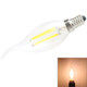 E14 4W Warm White 4 COB LED Bulb, 400 LM 2600-3300K Candle Light, AC 85-265V