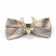 Pleuche Christmas Elk Head Wedding Bow Tie(Champagne LT-016)