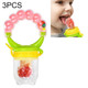 3 PCS Baby Nipple Fresh Food Fruit Milk Feeding Bottles Learn Feeding Drinking Handle Teething Pacifier with Bell, Size:M(Pink)
