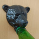 2 PCS Bear Head Cast Iron Wall Corkscrew Metal Antique Beer Corkscrew(Black)