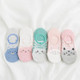 5 PCS Female Cartoon Animal Shallow Mouth Invisible Cotton Sailboat Socks, Color:Pink Green Cat