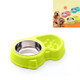 Squirrel Shape Dual-use Slow Dood Anti-choke Plastic Dog Bowl Pet Supplies(Green)