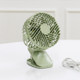 Creative Baby Stroller Clip Charging Dormitory Desktop Small Night Light Electric Fan(Green)