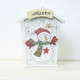 2 PCS Christmas Creative Wooden Cartoon Piggy Bank Decoration Ornaments( White Christmas Snowman )