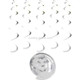 5 PCS 70cm PVC Spiral Ornaments Christmas Kindergarten Classroom Birthday Party Scene Layout Hanging Sequin Ornaments(Silver)