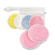 8 PCS Three Layer Washable Cycle Using Bamboo Wool Makeup Remover Puff，Random Color Delivery