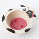 Cute Cartoon Children Environmental Protection Bamboo Fiber Tableware Baby Complementary Food Bowl(Cow)