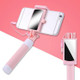 Mini Stainless Steel Folding Remote Control Selfie Stick with Rearview Mirror(Pink)