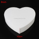 4 PCS Heart-shaped Prosthesis Foam Baking Fondant Cake Silk Flower Practice Mold, Height:10cm, Size:8 Inches