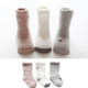 3 Pairs Newborn Boys and Girls Baby Tube Cotton Thickening Terry Socks, Size:L(Heart)