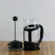 High Borosilicate Coffee Filter Pot Brewing Teapot Hand Punch Coffee Pot Milk Frother, Specification:350ml