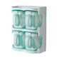 Plastic Seasoning Box Multi-purpose Combination Seasoning Rack Kitchen Supplies, Style:Four Grid(Sky Blue)