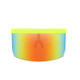 Large Frame Full Protection Outdoor Boy & Girl Sunglasses UV-proof Baby Sunglasses, Frame color: Yellow Frame Rainbow Film