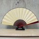 10 inch Pure Color Blank Silk Cloth Folding Fan Chinese Style Calligraphy Painting Fan(Beige)