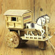 Music Carriage Music Box Wooden Creative Crafts Decoration( B)