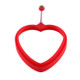 10 PCS Food Grade Silicone Heart-Shaped Omelette Pancake Mold Poached Egg Mold(Heart-shaped Red)