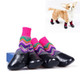 Pet Socks Shoes Cat Dog Non-Slip Waterproof Socks, Size: Number 3(Color Striped Pink)