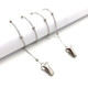 4 PCS Clip Style Mask Lanyard Chain Glasses Anti-Lost Decorative Rope, Style:Bead Chain(White K)