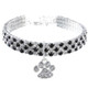 2 PCS Pet Collar Diamond Elastic Cat And Dog Necklace Jewelry, Size:M(Black White)