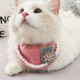 2 PCS Pet Dog Saliva Towel Cat Bib Scarf, Size: L(Pink)