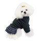 Autumn and Winter  Pet Clothing Dog Wool Princess Dress Flower Cotton Coat, Size: L( Dark Gray)