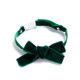 5 PCS Velvet Bowknot Adjustable Pet Collar Cat Dog Rabbit Bow Tie Accessories, Size:S 17-30cm, Style:Bowknot(Green)