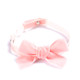 5 PCS Velvet Bowknot Adjustable Pet Collar Cat Dog Rabbit Bow Tie Accessories, Size:S 17-30cm, Style:Bowknot(Pink)