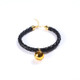4 PCS Prepared PU Leather Adjustable Pet Bell Collar Cat Dog Rabbit Simple Collar Necklace, Size:S 20-25cm(Black)