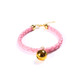 4 PCS Prepared PU Leather Adjustable Pet Bell Collar Cat Dog Rabbit Simple Collar Necklace, Size:M 25-30cm(Pink)