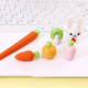 4 Set Creative Eraser Rabbit And Carrot Animal Model Children Stationery Set DIY Fun Eraser