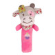 Cartoon Animal Hand Bell Rattle Interactive Toy Child Comfort Hand Grabbing Soft Plush Baby Toy(Pink Cow)