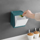 Multifunctional Drop-resistant Wall-mounted Garbage Resiliently Kitchen Storage Box(Lake Green)