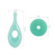 2-in-1 Baby Silicone Toothbrush Creative Baby Soft Hair Short Handle Short Neck Protector(Green)
