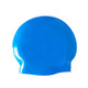 Glossy Seamless Pure Silicone High Elasticity Professional Swimming Cap(Blue)