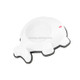 Pet Bowl Multicolor Cartoon Fish Mouth Type Dogs and Cats Durable Non-slip Anti-fall Food Utensils Pet Supplies(White)
