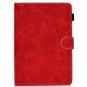 For 7 inch Tablet PC Universal Cowhide Texture Horizontal Flip Leather Case with Holder & Card Slots & Pen Slot(Red)