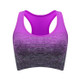 High Stretch Breathable Fitness Women Padded Sports Bra, Size:M(Violet)