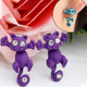 1 Pair Fashion Classic Kitten Animal Jewelry Cute Cat Stud Earrings for Girls(Purple)