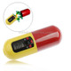 Portable Timer Pill Medicine Reminder Drug Box Keychain(Red)